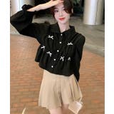 襟付きギャザーリボンブラウス トップス ブラウス | kirakiraShop | 詳細画像4