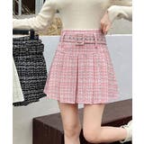 ベルト付きツイードプリーツミニスカート3サイズ ミニスカート プリーツスカート | kirakiraShop  | 詳細画像5 