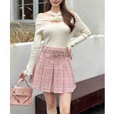 ベルト付きツイードプリーツミニスカート3サイズ ミニスカート プリーツスカート | kirakiraShop  | 詳細画像6 