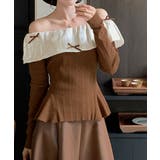 フリルカラーオフショルダーニットトップス トップス ニットソー | kirakiraShop  | 詳細画像14 