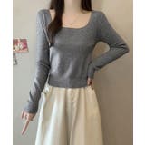 スクエアネックシンプルニットソー カットソー ニット | kirakiraShop | 詳細画像13