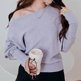 パープル | オフショルダードルマンニットトップス トップス ニット | kirakiraShop