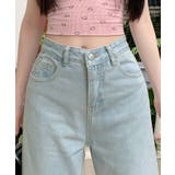 リボン刺繍ハイウエストライトブルーデニム ボトムス デニム | kirakiraShop | 詳細画像15