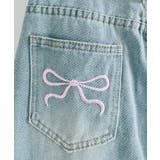 リボン刺繍ハイウエストライトブルーデニム ボトムス デニム | kirakiraShop | 詳細画像22