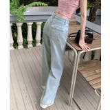 リボン刺繍ハイウエストライトブルーデニム ボトムス デニム | kirakiraShop | 詳細画像4