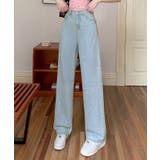 リボン刺繍ハイウエストライトブルーデニム ボトムス デニム | kirakiraShop | 詳細画像6