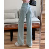 リボン刺繍ハイウエストライトブルーデニム ボトムス デニム | kirakiraShop | 詳細画像7