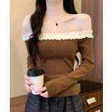 フリルショルダーショートニットトップス トップス ニット | kirakiraShop  | 詳細画像15 