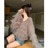 ループヤーンシャギーVネックニットトップス トップス ニット | kirakiraShop  | 詳細画像12 