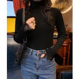 レース付きロングスリーブリブニットトップス トップス リブニット | kirakiraShop | 詳細画像2