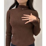 レース付きロングスリーブリブニットトップス トップス リブニット | kirakiraShop | 詳細画像14