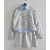 リボンスウェットミニスカートセットアップ トップス スウェットセットアップ | kirakiraShop | 詳細画像16