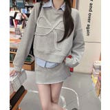 リボンスウェットミニスカートセットアップ トップス スウェットセットアップ | kirakiraShop | 詳細画像7