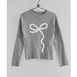 フリルリボンスリムフィットニットトップス トップス フィット | kirakiraShop  | 詳細画像27 