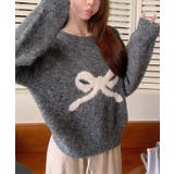 フロントリボンデザインニット 4色 トップス | kirakiraShop | 詳細画像33