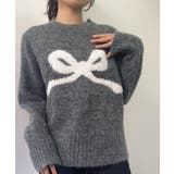 フロントリボンデザインニット 4色 トップス | kirakiraShop | 詳細画像34