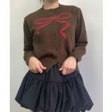 ラウンドネックリボンニットカーディガン トップス カーディガン | kirakiraShop  | 詳細画像19 