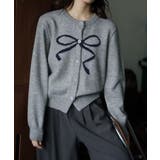 ラウンドネックリボンニットカーディガン トップス カーディガン | kirakiraShop  | 詳細画像7 