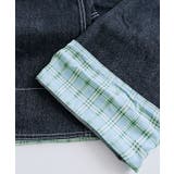 裾裏チェック柄デニムパンツ 4サイズ ボトムス | kirakiraShop  | 詳細画像15 