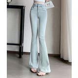 スカイブルー | レース付きストレッチデニム 3サイズ ボトムス | kirakiraShop