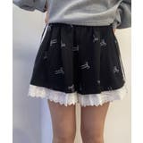 ブラック | サイドラインフレアショートパンツ ボトムス パンツ | kirakiraShop
