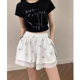 ホワイト | サイドラインフレアショートパンツ ボトムス パンツ | kirakiraShop