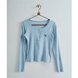 リボン刺繍ヘンリーネックロングTシャツ トップス フィット | kirakiraShop | 詳細画像51