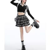 チェック柄ティアードミニスカート ミニスカート フレアスカート | kirakiraShop  | 詳細画像8 