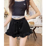 ブラック | フリルスウェットショートパンツ ボトムス ショートパンツ | kirakiraShop 