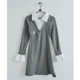 レイヤード風タイトミニワンピース ワンピース 長袖 | kirakiraShop  | 詳細画像25 