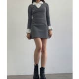 レイヤード風タイトミニワンピース ワンピース 長袖 | kirakiraShop  | 詳細画像24 