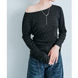 ブラック | ワンショルダービジュートップス トップス カットソー | kirakiraShop 