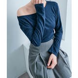 ネイビー | ワンショルダービジュートップス トップス カットソー | kirakiraShop 