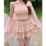 レースフリルキャミ&ミニスカートセットアップ セットアップ トップス | kirakiraShop  | 詳細画像26 