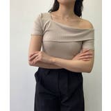 ワンショルダー半袖リブニットトップス トップス リブニット | kirakiraShop | 詳細画像26