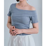 ワンショルダー半袖リブニットトップス トップス リブニット | kirakiraShop | 詳細画像54