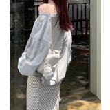 ワンショルダーリボンレーススウェットプルオーバー ロゴ スウェット | kirakiraShop | 詳細画像10