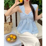 ツイストリボンフレアノースリーブトップス トップス サマー | kirakiraShop | 詳細画像9