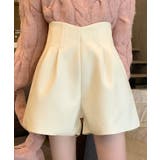 クリーム | ハイウエストタックショートフレアパンツ 全2色 ボトムス | kirakiraShop
