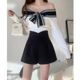 ハイウエストタックショートフレアパンツ 全2色 ボトムス | kirakiraShop | 詳細画像5