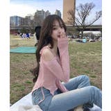 リボンストラップワンショルダートップス トップス カットソー | kirakiraShop  | 詳細画像13 