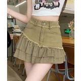 パンツ付きデニムフリルミニスカート ボトムス ミニスカート | kirakiraShop | 詳細画像15