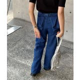 バックリボンハイウエストデニムワイドパンツ ボトムス デニムパンツ | kirakiraShop  | 詳細画像2 
