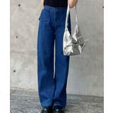 バックリボンハイウエストデニムワイドパンツ ボトムス デニムパンツ | kirakiraShop  | 詳細画像11 