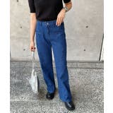バックリボンハイウエストデニムワイドパンツ ボトムス デニムパンツ | kirakiraShop  | 詳細画像3 
