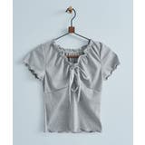 フロントリボンギャザーデザインTシャツ カットソー 半袖 | kirakiraShop  | 詳細画像27 