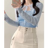 シアーメロウカーディガン&カップ付き花柄キャミソール トップス アンサンブル | kirakiraShop | 詳細画像16