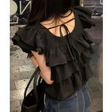 フリルティアードブラウス トップス サマー | kirakiraShop  | 詳細画像2 