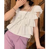 フリルティアードブラウス トップス サマー | kirakiraShop  | 詳細画像16 