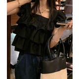 フリルティアードブラウス トップス サマー | kirakiraShop  | 詳細画像3 